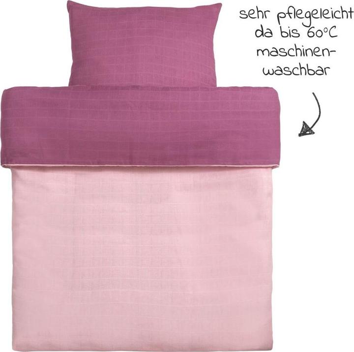 Image du produit Makian Parures de lit bébé Réversible gaze 80 x 80 / 35 x 40 cm - Orchidée (80 x 80 cm, 80 x 80 cm)