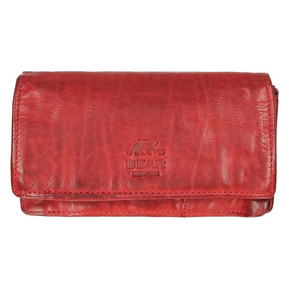 Bear Rock, Vrouwen, Portemonnee, Portafoglio In Pelle Emma, Rood