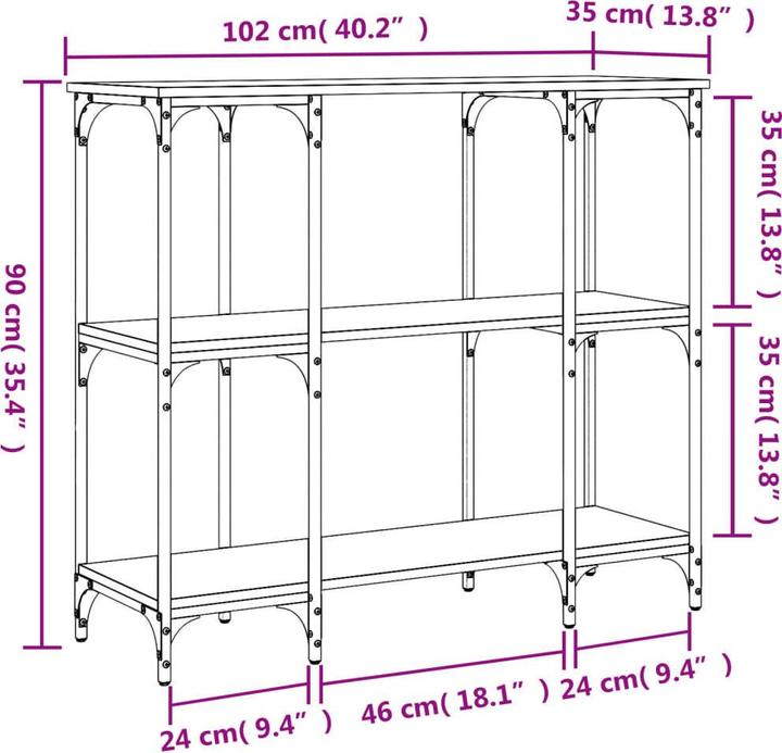 Produktbild vidaXL Konsolentisch (35 x 35 x 90 cm)