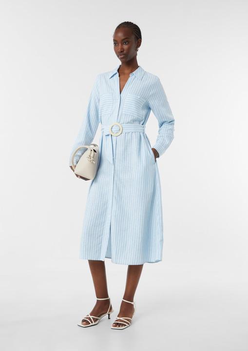 Actual product image Comma Kleid Midikleid aus Leinen mit Gürtel (34)