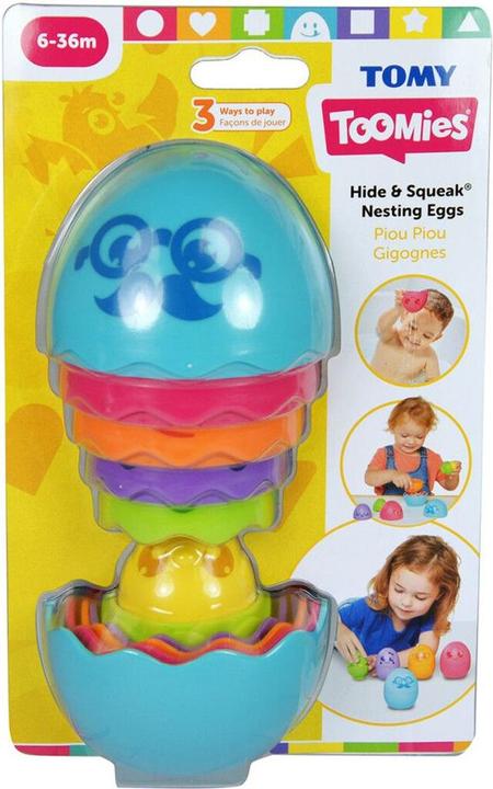 Produktbild Tomy Toomies - Hide & Squeak Nesting Eggs - Blue