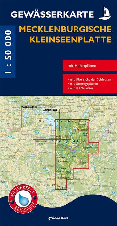 Produktbild GewässerkarteMecklenburgischeKleinseenplatte