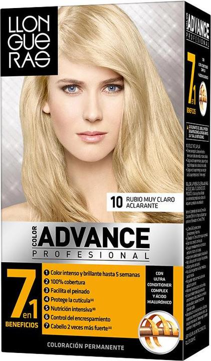 Actual product image Llongueras COLOR ADVANCE #10-rubio muy claro aclarante (10)