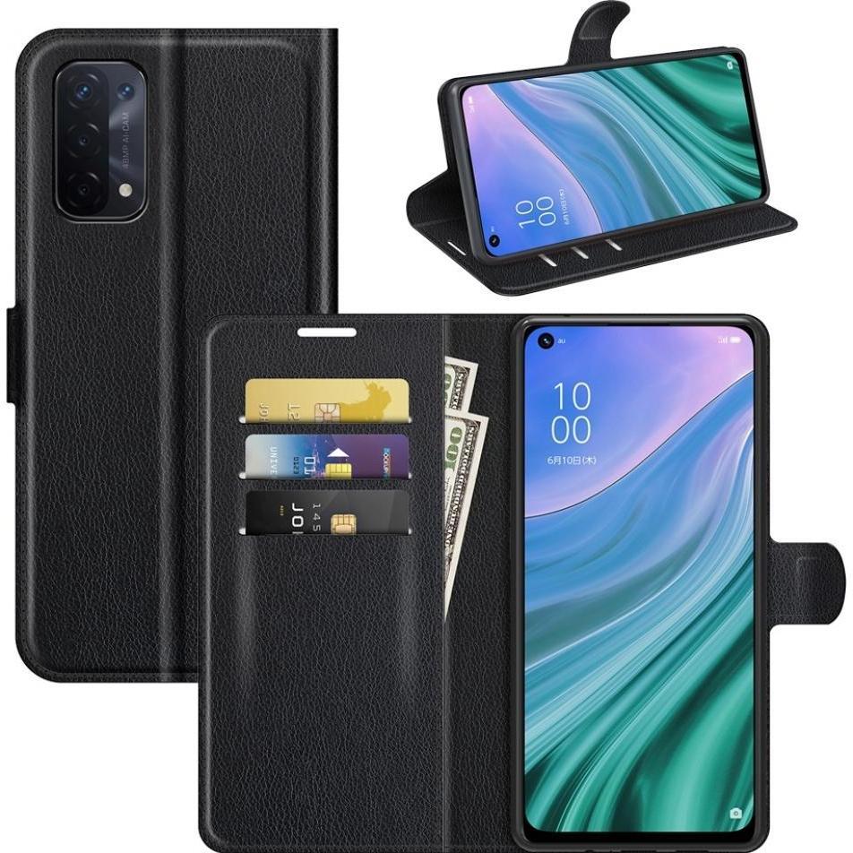 Screenguard Oppo A54 5G Leather Guard Lederhülle (Oppo A54 5G), Smartphone Hülle, Schwarz