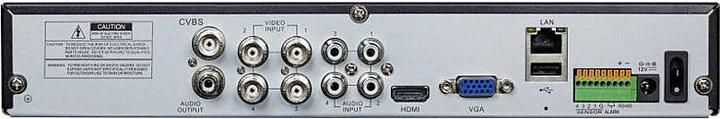 Produktbild Eneo MNR-18N04000A Hybrid / DVR, 4-Kanal Analog, 2-Kanal IP (Netzwerk Videorecorder (NVR))