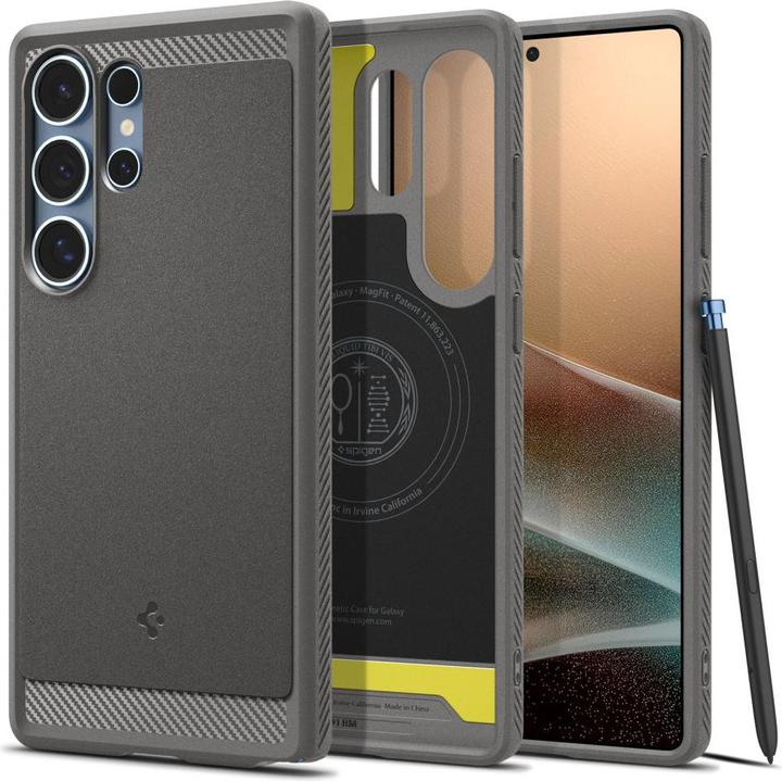 Image du produit Spigen Rugged Armor Mag MagSafe Hülle für Samsung Galaxy S25 – grau (Samsung Galaxy S25 Ultra)