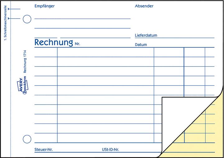 Actual product image Avery Invoice (40 x)