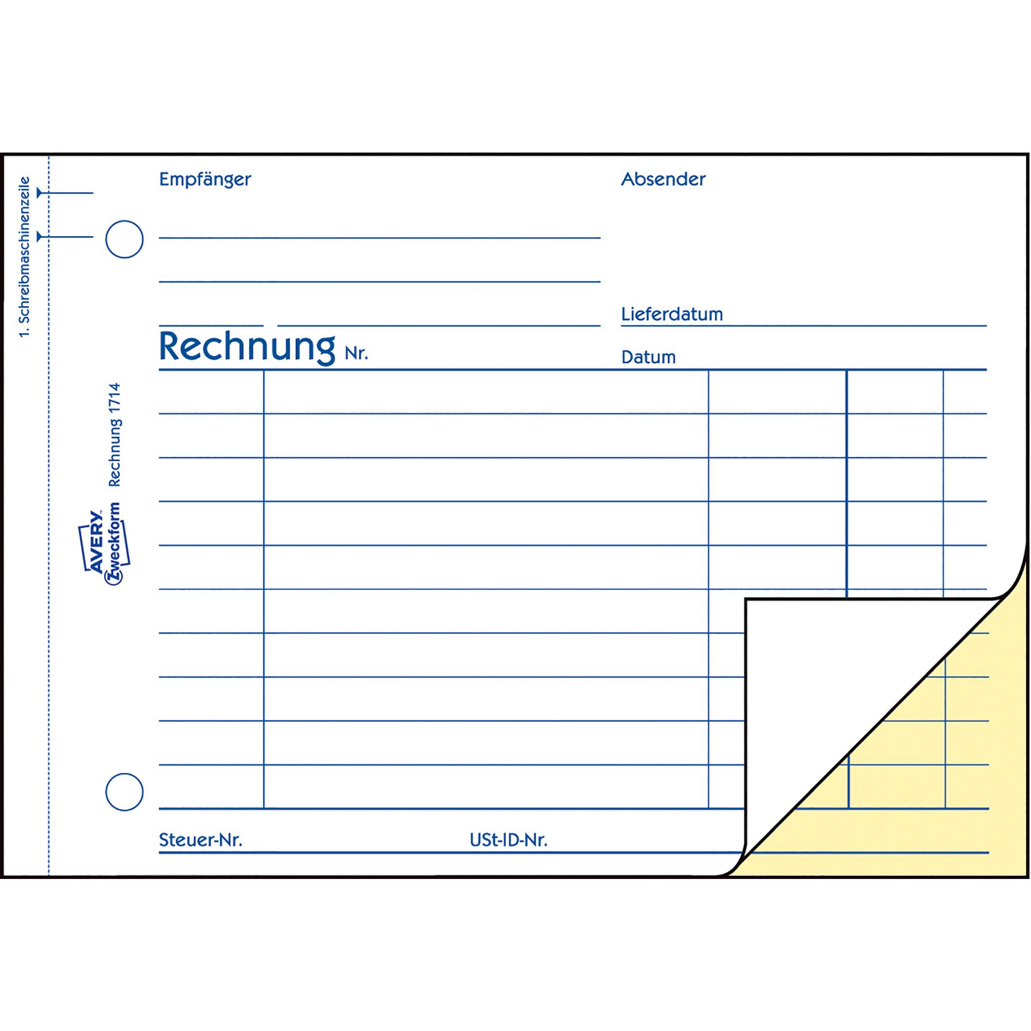 Thumbnail - Avery, Formular, Rechnung (40 x)
