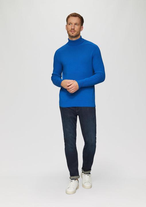 Produktbild s.Oliver Strickpullover Strukturierter Rollkragenpullover mit Naht-Details (M)