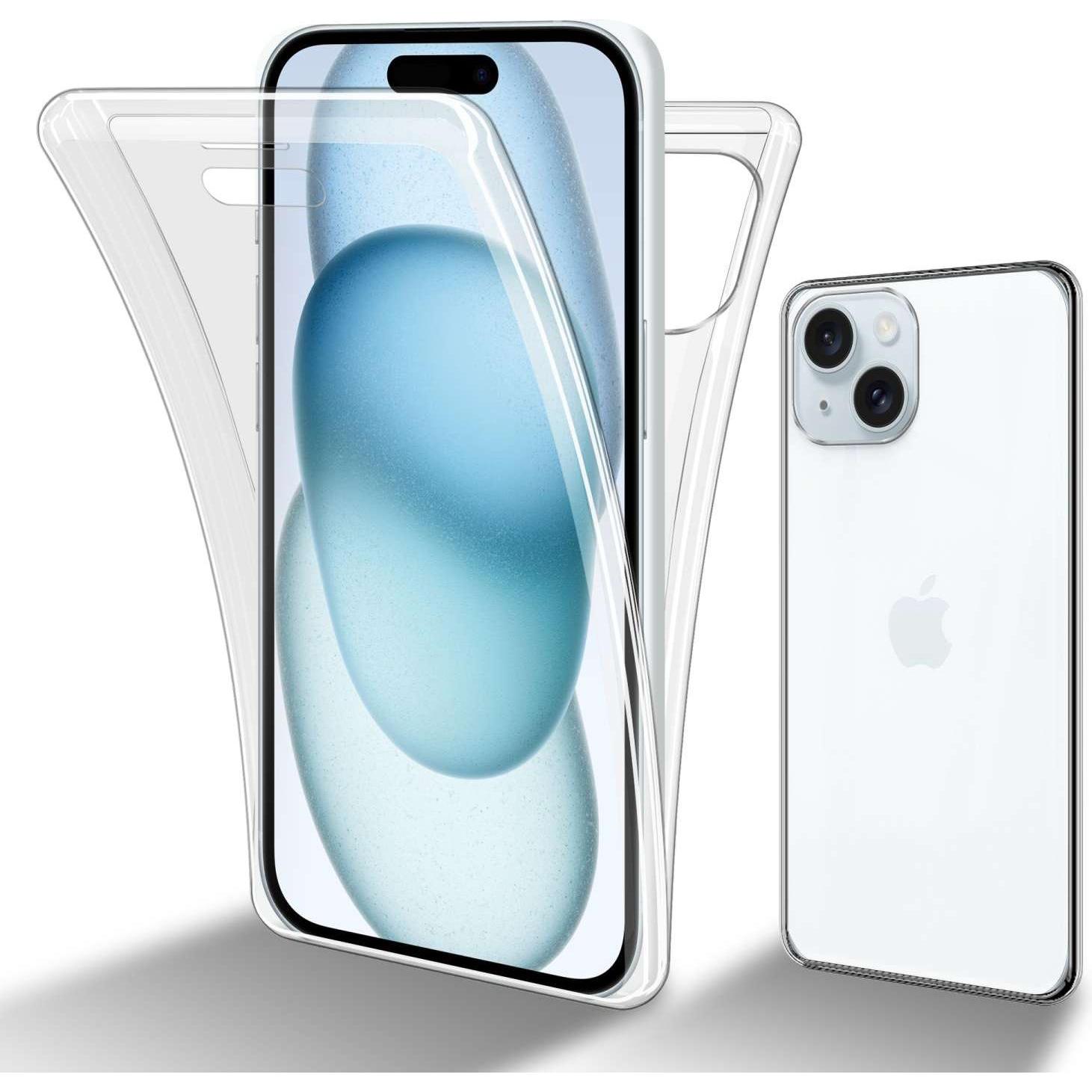 Cadorabo TPU 360 Grad Hülle für Apple iPhone 15 PLUS (Apple iPhone 15 Plus), Smartphone Hülle, Transparent