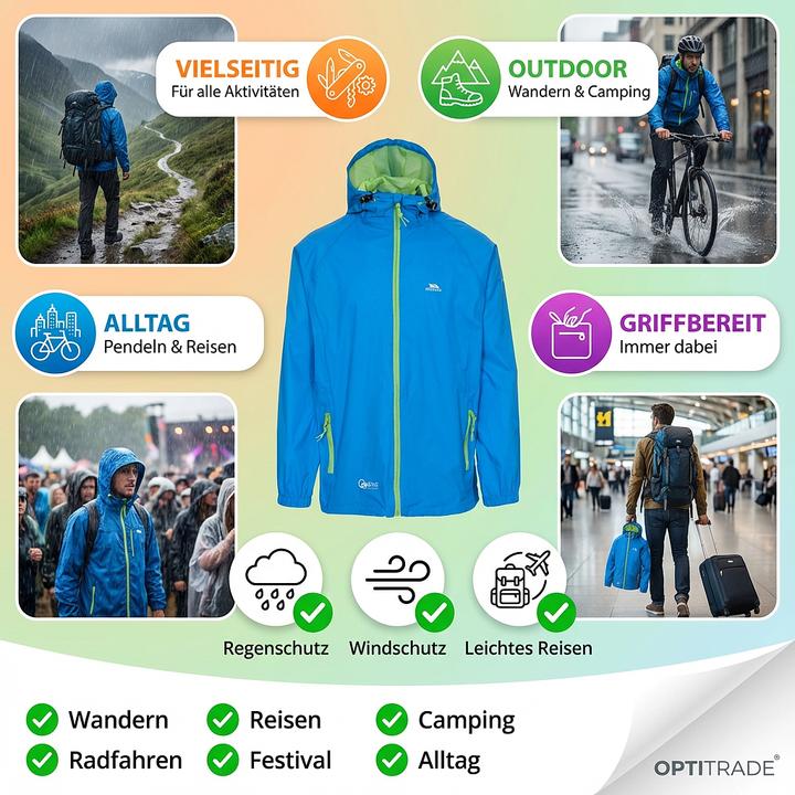 Actual product image Trespass QIKPAC Rain Jacket JKT TP75 (M)