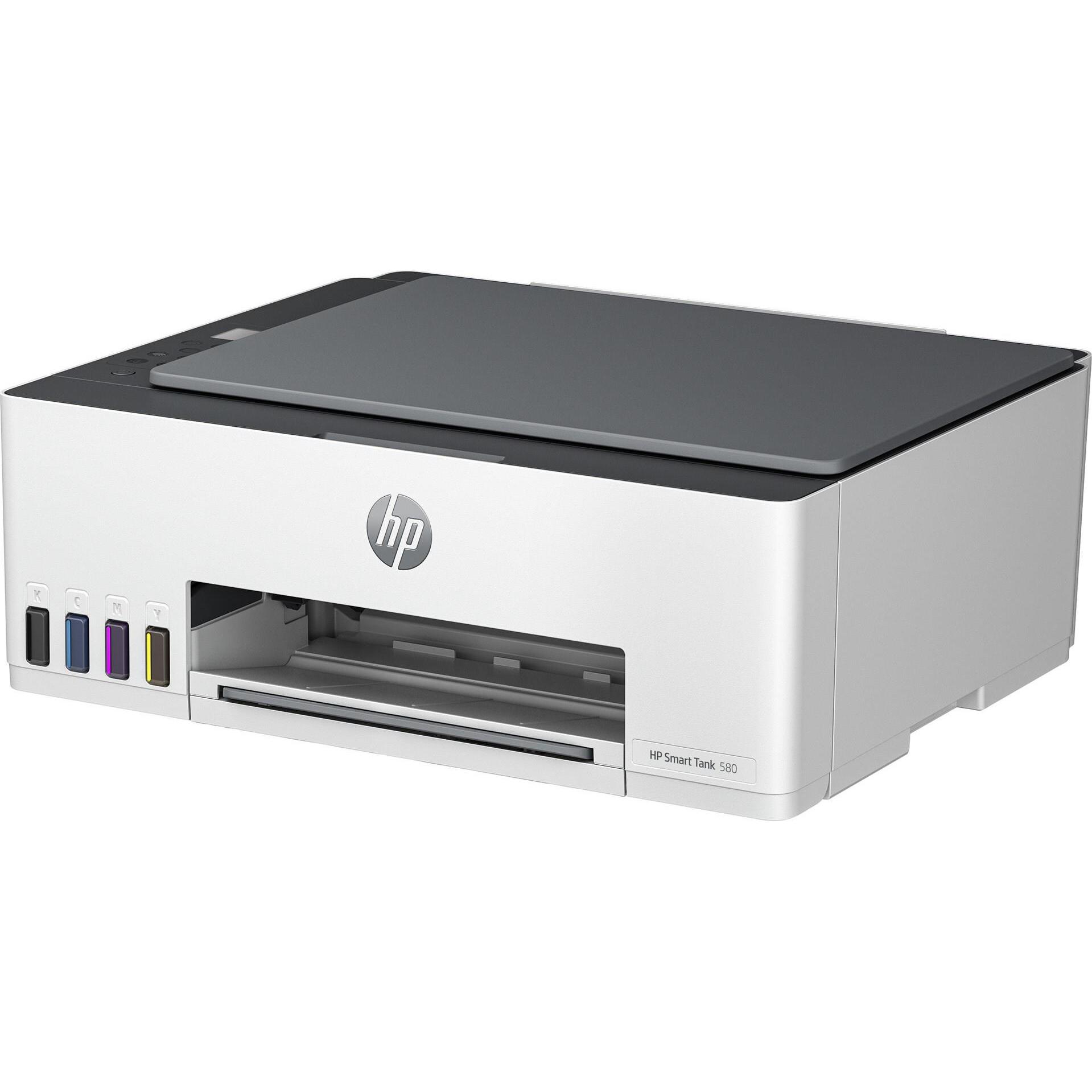 HP Smart Tank 580 (Tintentank, Farbe), Drucker, Weiss, Grau