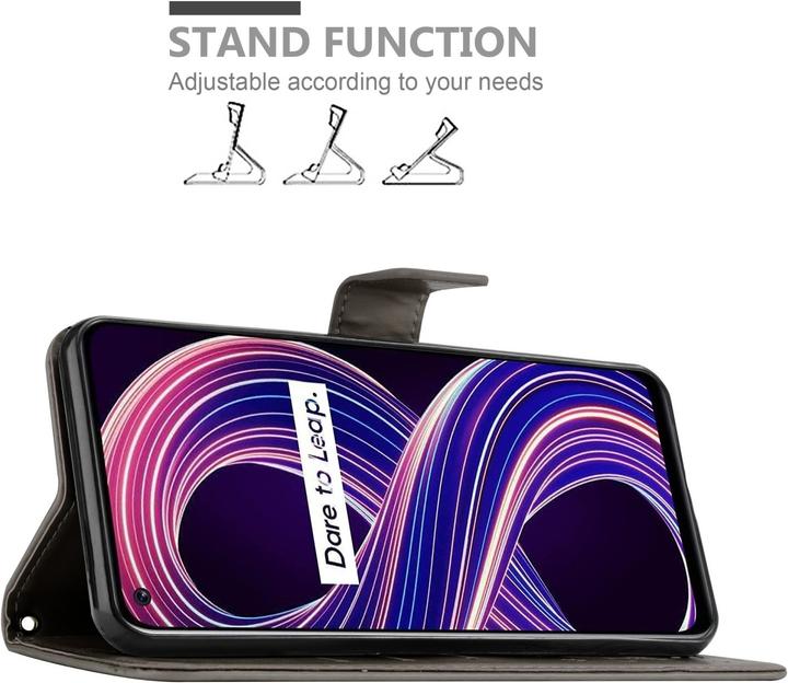Image du produit Cadorabo Housse Flower Book pour Realme 8 5G / V13 / Q3 / Q3i / Narzo 30 5G (Realme Narzo 30 5G, Realme Q3i 5G, Realme V13)