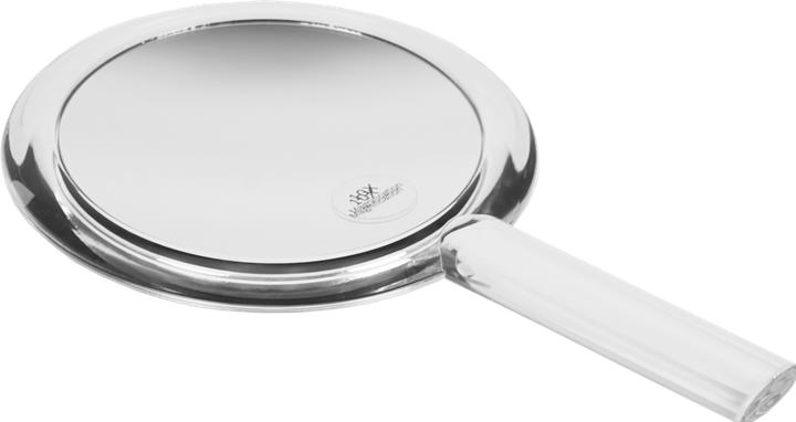 Actual product image Hand-held + adjustable mirror with 10x magnification, plastic, Ø 16 cm, length: 26 cm