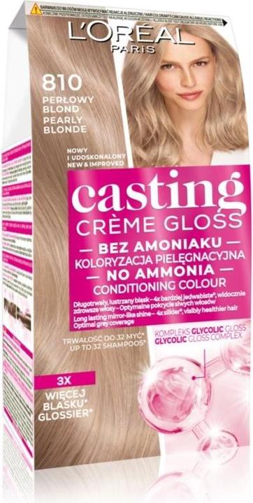Immagine prodotto L'Oréal Paris L'Oreal Casting Creme Gloss Hair Dye - 810 Pearl Blonde 48ml, 72ml, 60ml