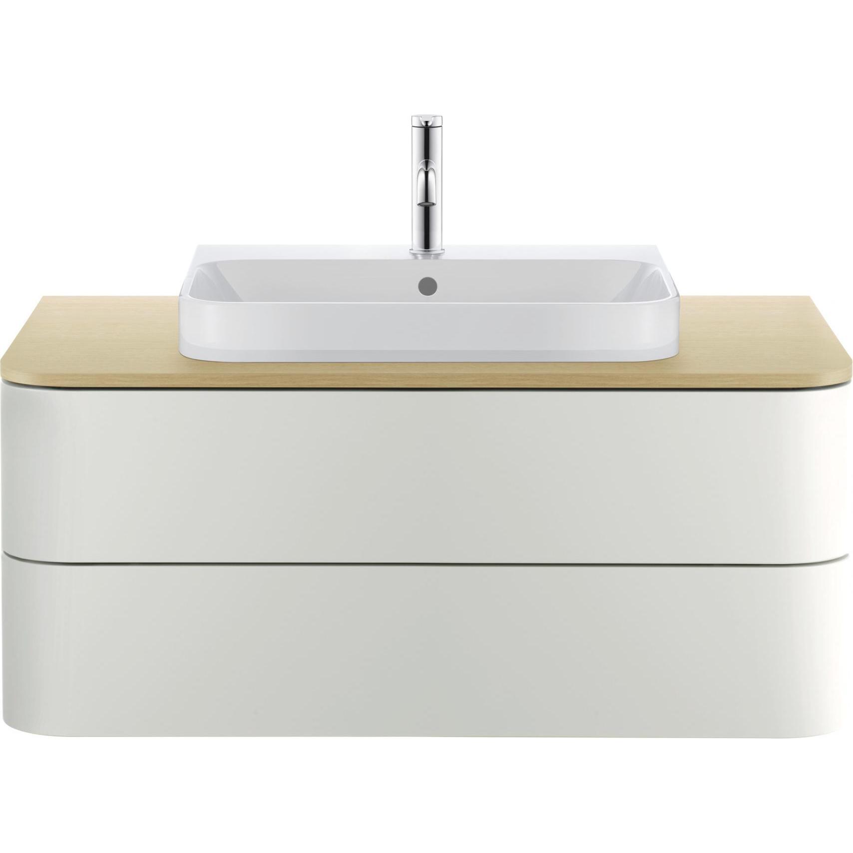 Duravit, Waschbecken, Aufsatzbecken HAPPY D.2 PLUS m ÜL m HLB 600x460mm 1 Hahnloch weiss WG (460 mm, 600 mm)