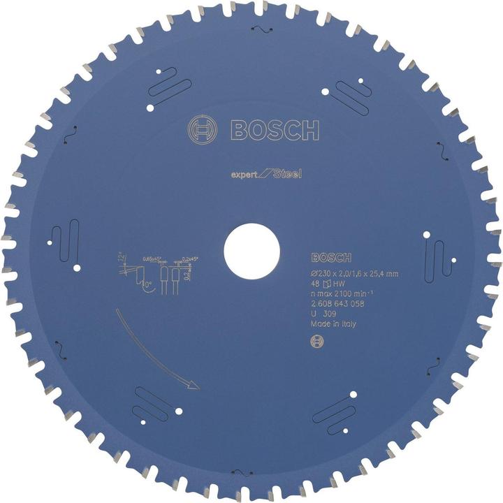Image du produit Bosch Professional Zubehör Lame de scie circulaire Expert for Steel, 230 x 25,4 x 2,0 mm, 48