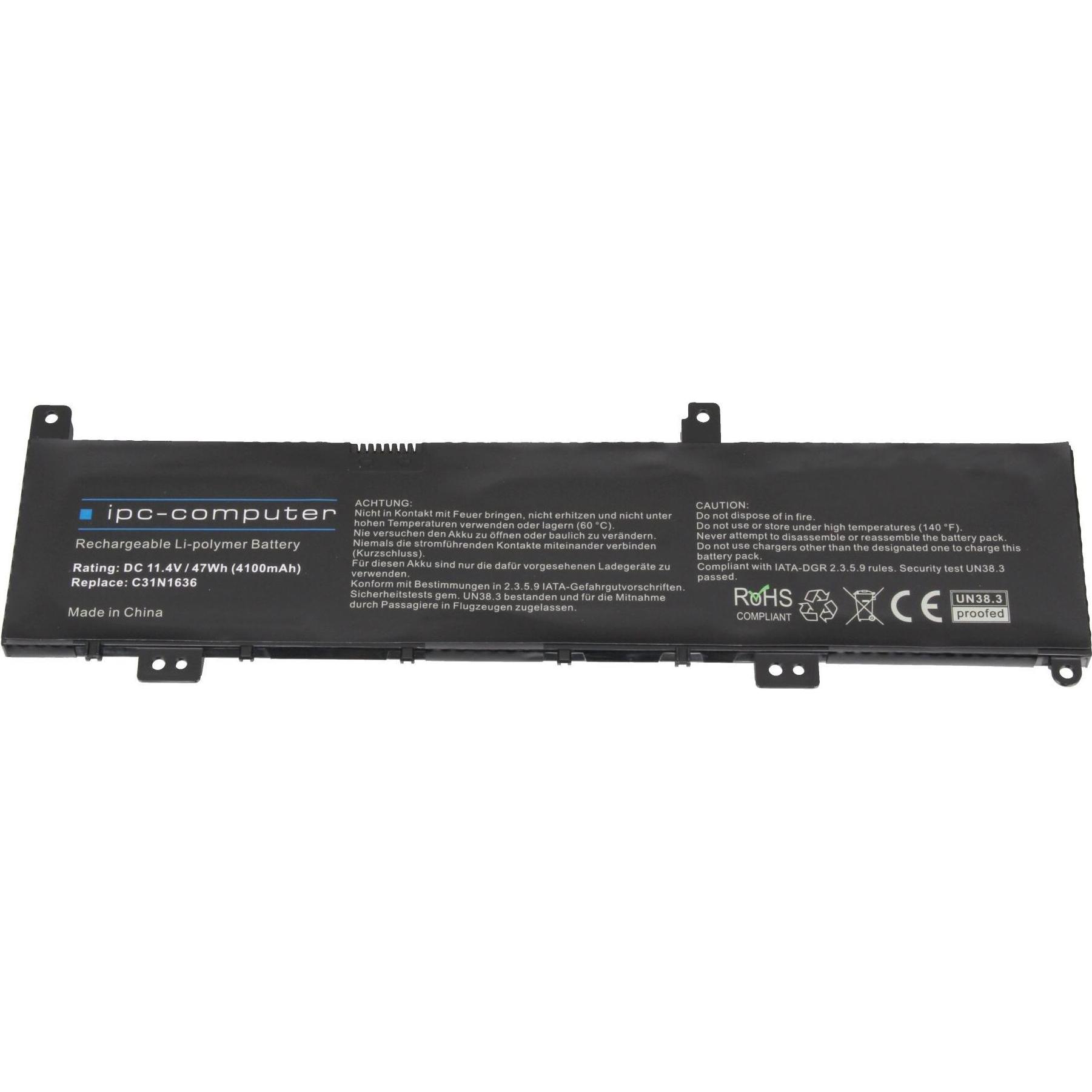 Thumbnail - IPC C31N1636 (3 Zellen, 4100 mAh), Notebook Akku