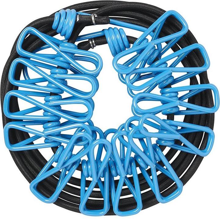 Actual product image ProPlus Wäscheleine elastisch mit 12 Wäscheklammern