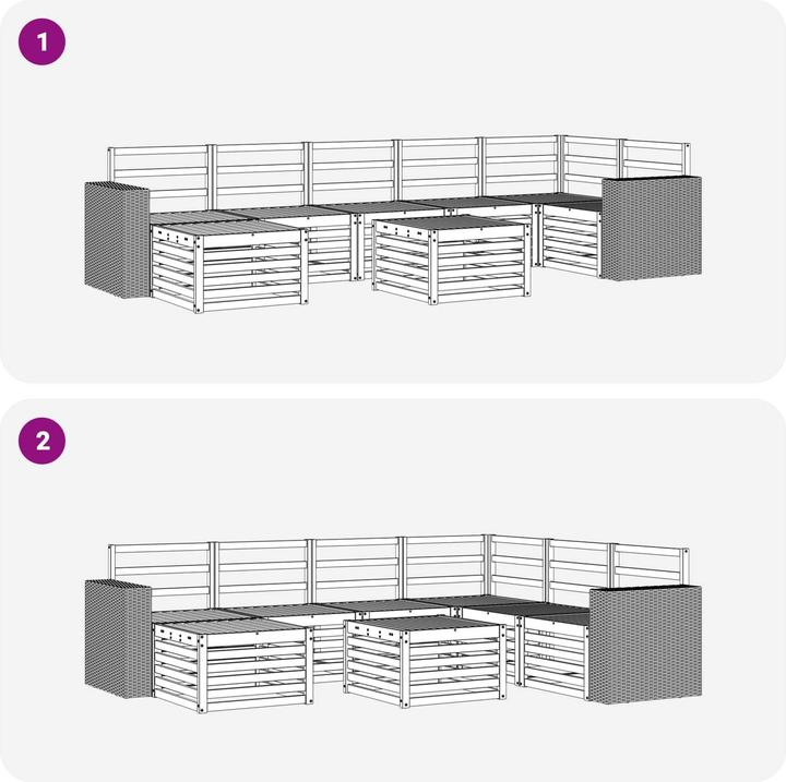 Produktbild vidaXL Outdoor-Sofa