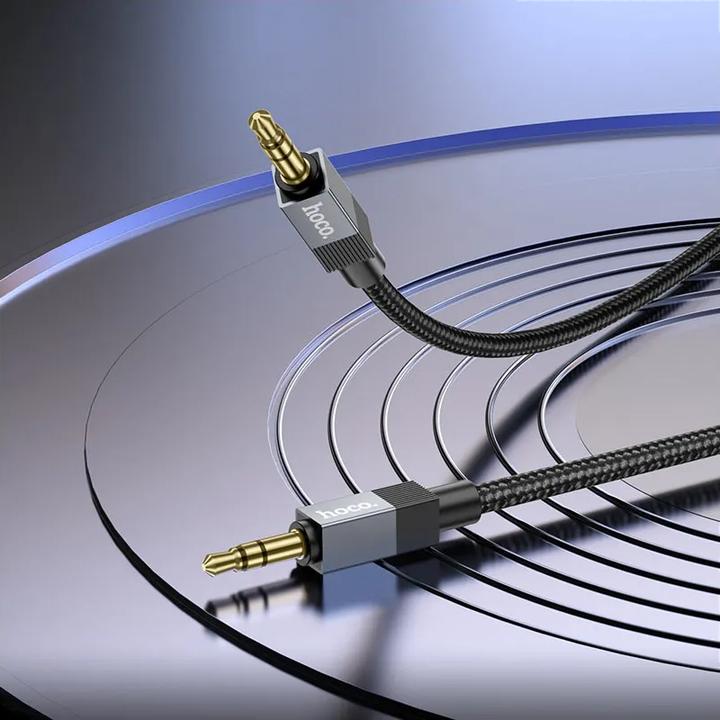 Image du produit Hoco Cable Cable AUX Jack 3,5 mm (male) to Jack 3,5 mm (male) 1 m UPA32 black (1 m, Câble AUX)