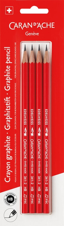 Image du produit Caran d'Ache Edelweiss Graphitstift im Blister (0.50 mm, HB, 4 x)