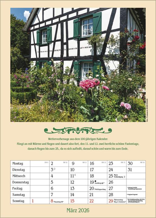 Actual product image Landleben mit Hundertjährigem Kalender 2025 (A3, Hardcover, German)