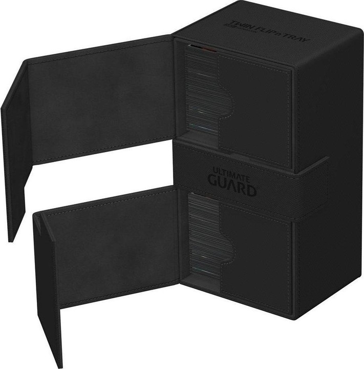 Actual product image Ultimate Guard Twin Flip'n'Tray 200+ XenoSkin Monocolor Noir