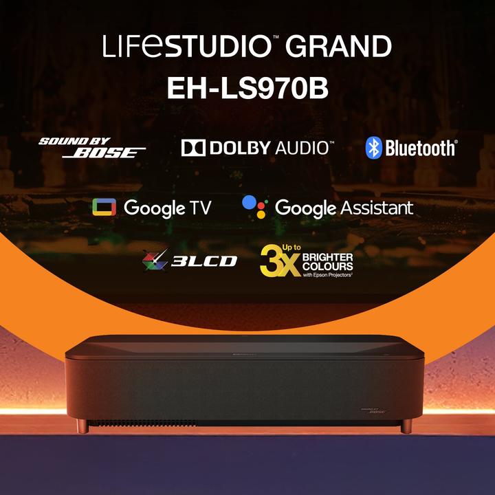 Image du produit Epson Lifestudio Grand Plus EH-LS970B (4K, 4000 lm, 0.16 - 0.4:1)