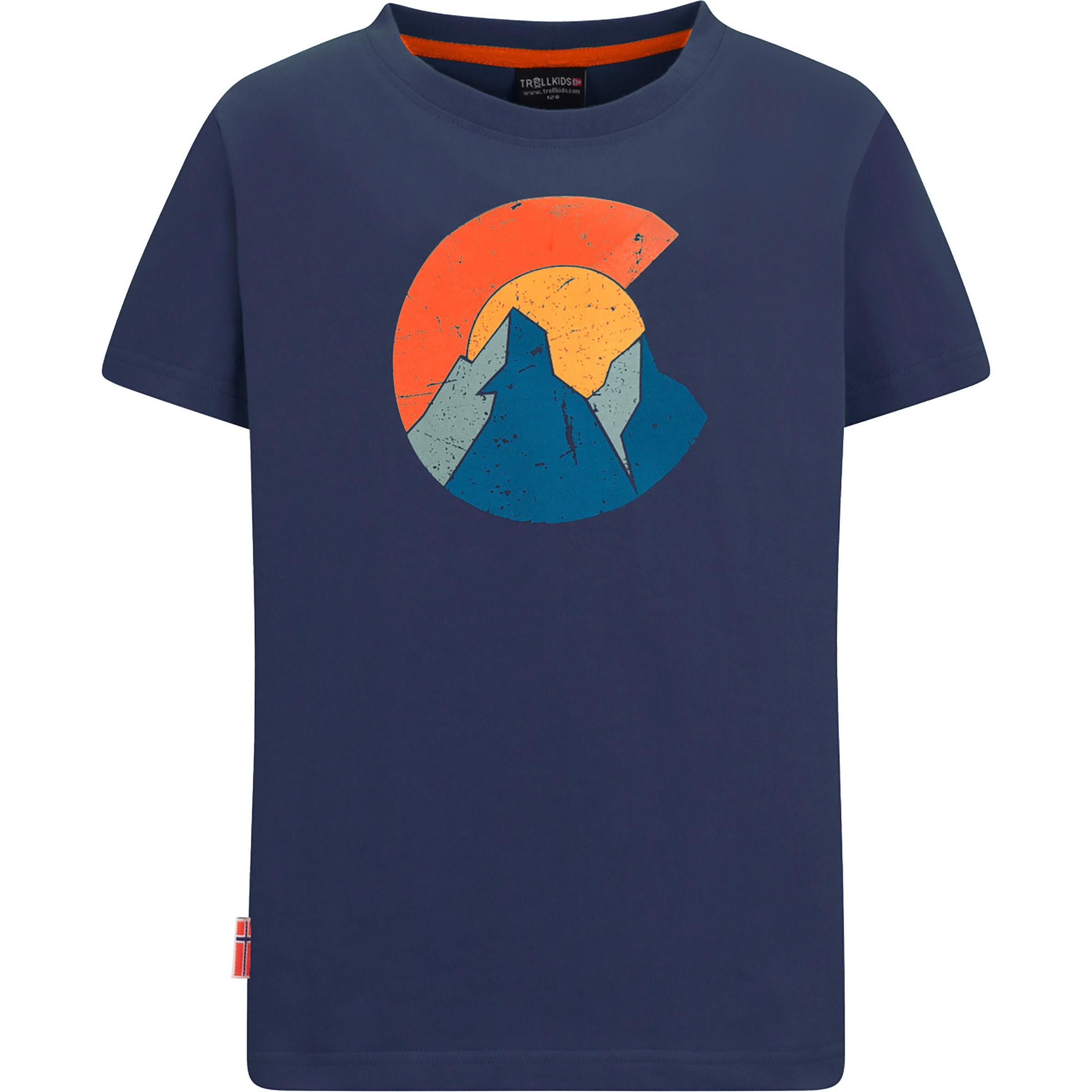 Trollkids, Unisex, Shirt, Kid's Halsafjord T-Shirt, Blau, (140)