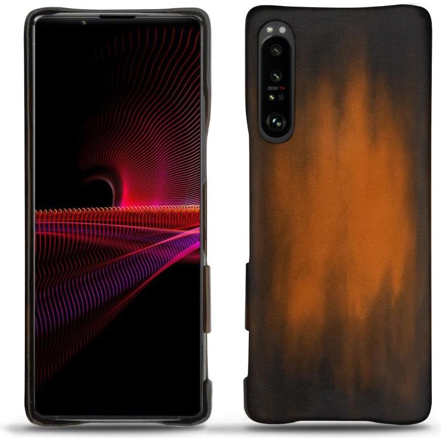Noreve Lederschutzhülle (Sony Xperia 1 III), Smartphone Hülle, Braun