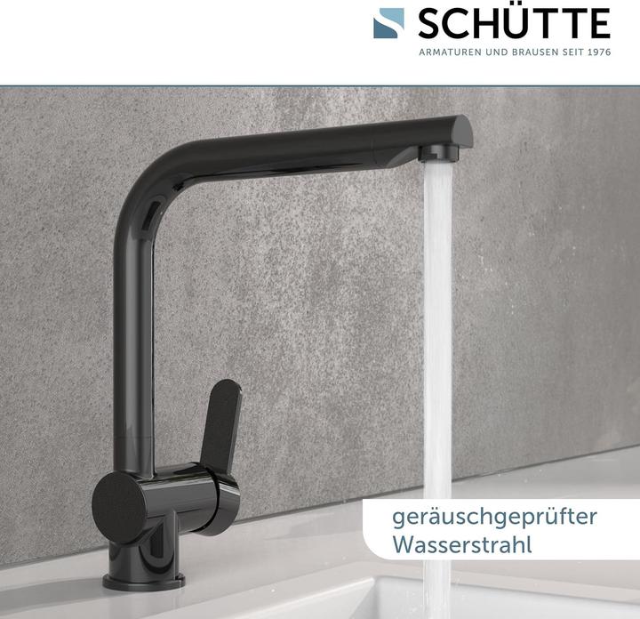 Actual product image Schütte Kitchen tap RIO Sink mixer tap Graphite high gloss Swivelling 79836