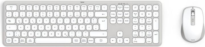 Actual product image Hama WK-550 Wireless keyboard and mouse set white (DE, Wireless)