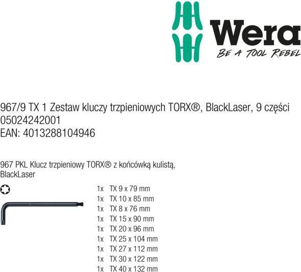 Image du produit Wera 967/9 Tx 1