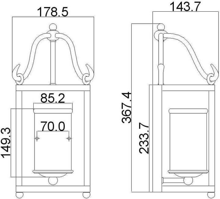 Produktbild Elstead Lighting Declaration Wandleuchte E14 Antikes geschmiedetes Eisen (E14)