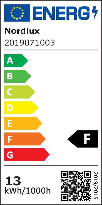 Energy Label Nordlux Asbol Kubi, wall lamp, black (150 lm, IP44)