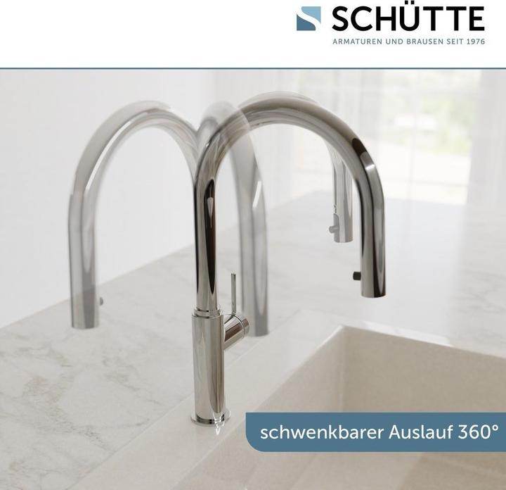 Produktbild Schütte Wasserhahn Küche BLACKPOOL Spültischarmatur Chrom Ausziehbar Schwenkbar 79516