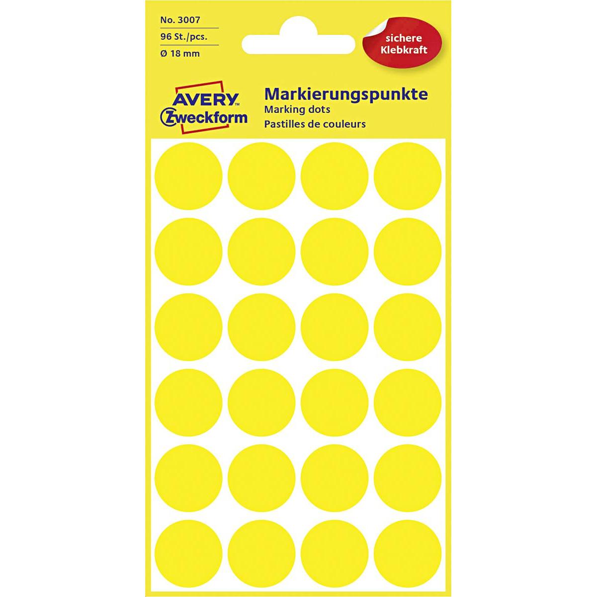 15x Avery, Etiketten, Markierungspunkte