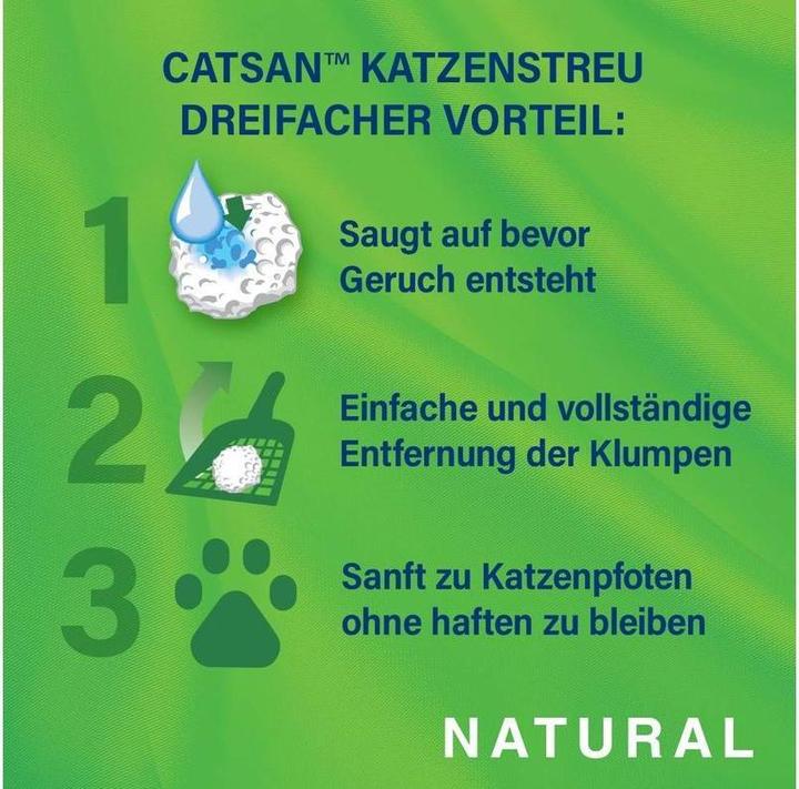 Produktbild Catsan Natural (Biologisch abbaubar, Klumpend, Neutralisierend, 4.36 kg)