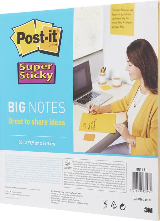 Image du produit Post-it Super Sticky (279 x 279 mm)