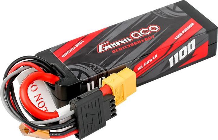 Actual product image Gens Ace Lipo G-Tech 1100mAh 11.1V 3S1P 60C GRP-76 Hardcase Battery with XT60 Plug (11.10 V, 1100 mAh)