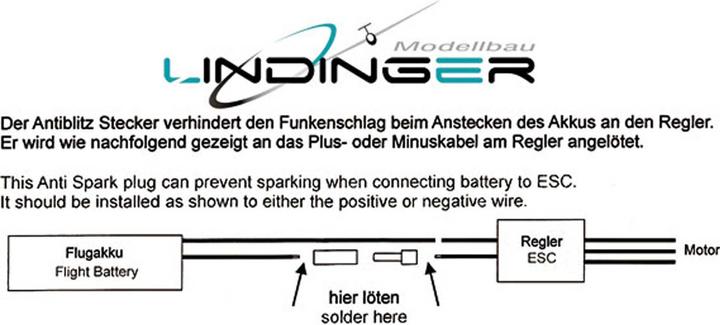 Produktbild Pichler Akku Stecker Antiblitz Stecker 4.0mm