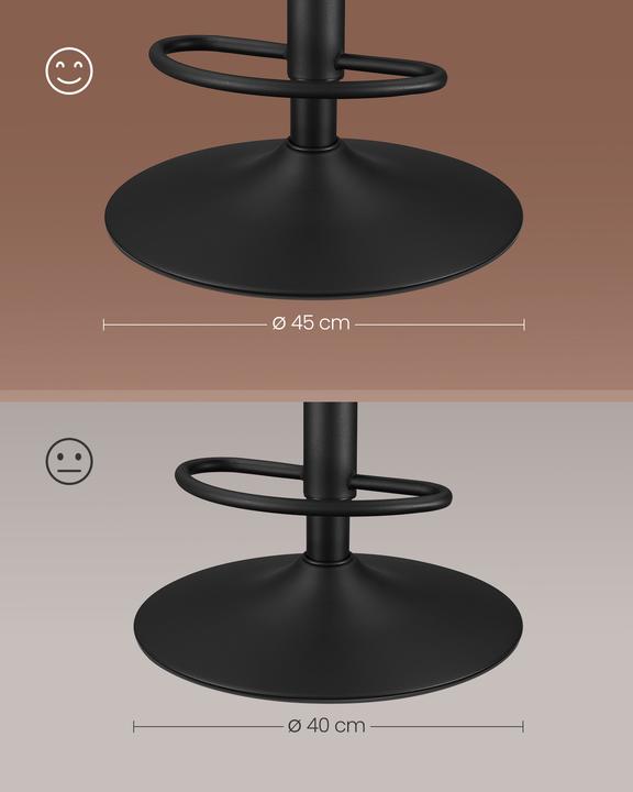 Produktbild Vasagle Barhocker 2er Set 48 x 90 cm/112 cm