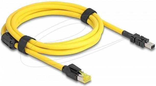 Produktbild Delock Kabel RJ45 Stecker Cat.6 zu Mini I/O 8 Pin D-Form Typ (S/STP, CAT6, 2 m)