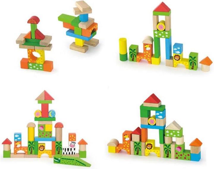 Actual product image Viga Toys Wooden building blocks zoo 50 pieces