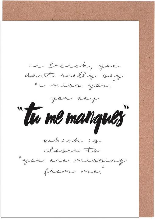 Actual product image Juniqe Tu Me Manques - Love Quotes (3 pcs.)