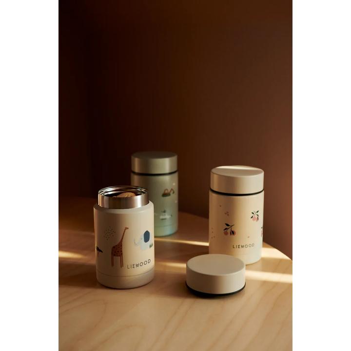 Actual product image Liewood Thermo Snackbox Nadja Edelstahl Safari Sandy Mix