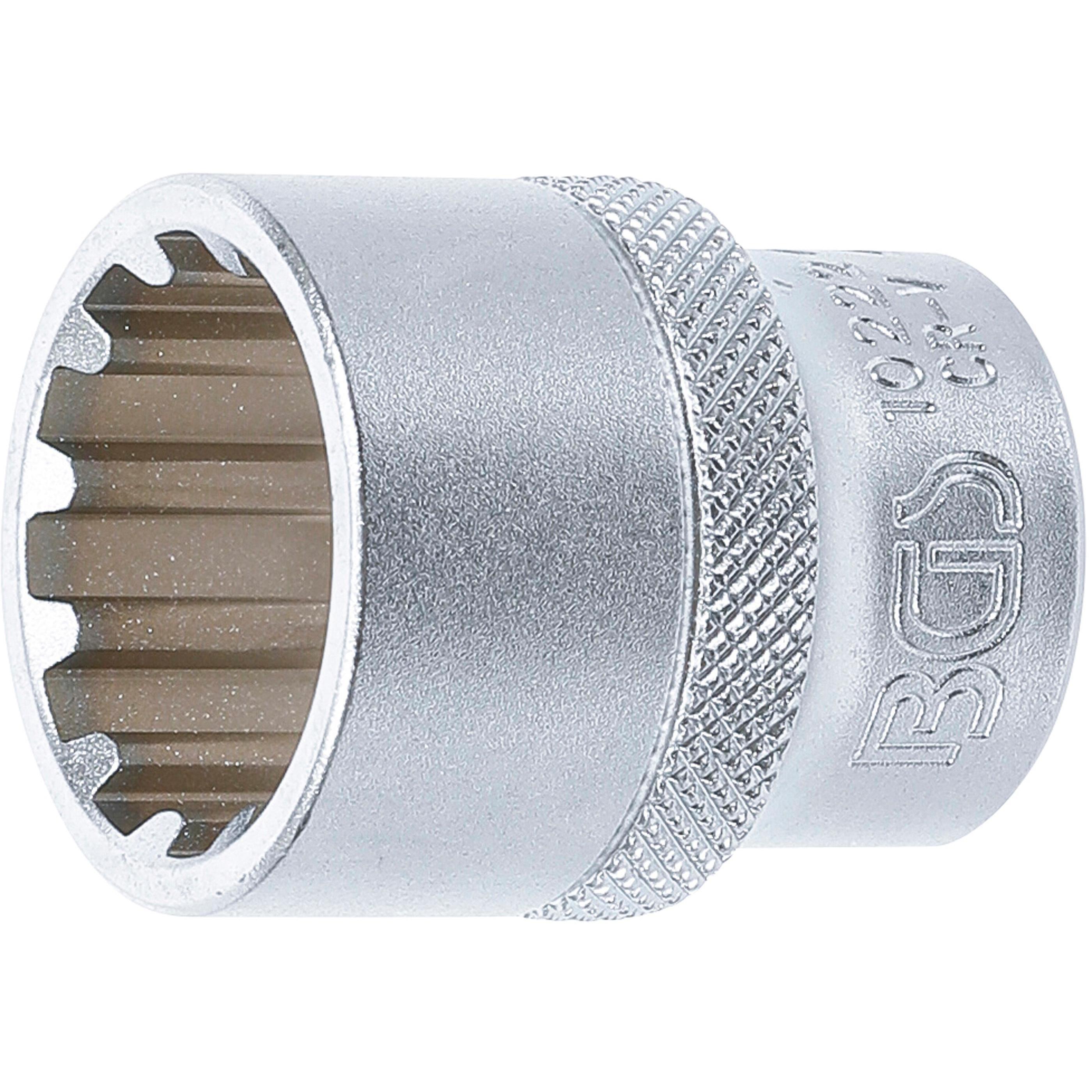 BGS, Steckschlüssel + Stecknuss, Steckschlüssel-Einsatz Gear Lock Antrieb Innenvierkant 12,5 mm (1/2") SW 22 mm (22 mm)