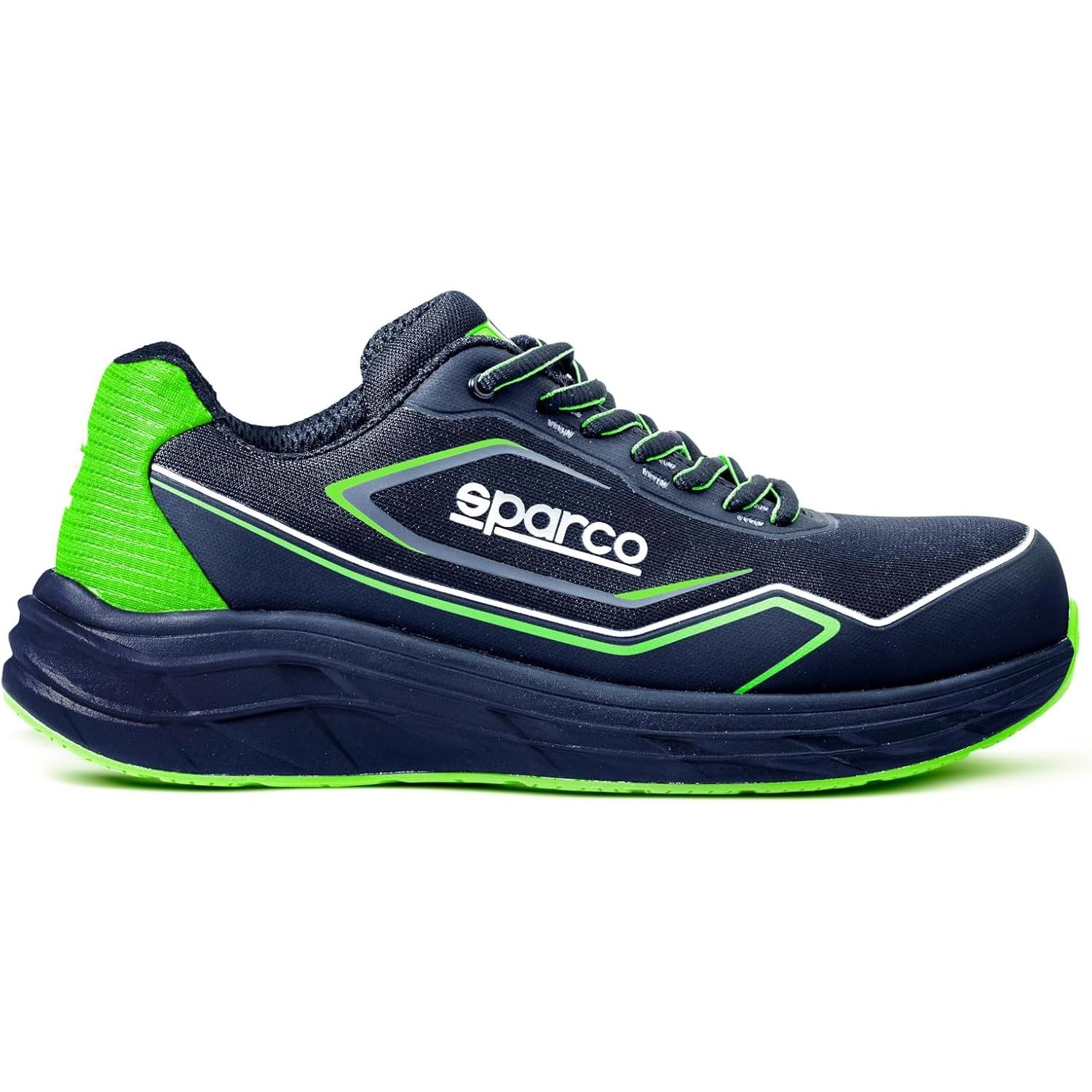 Sparco Herren Grün/Blau Motorsportschuhe, Sicherheitsschuhe Impulse (41)