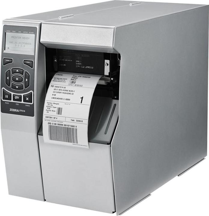 Actual product image Zebra ZT510 Thermal Transfer Label Printer USB LAN Serial BT NFC Cutter (300 dpi)